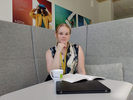 Riina Kostiainen at Nokia's facilities