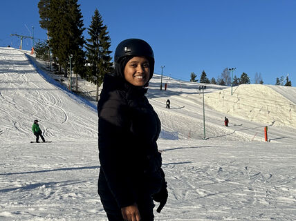 Eden Telila pictured at a ski slope