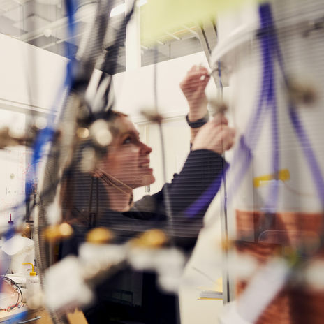 Henkilö tekemässä kokeellista tutkimusta.