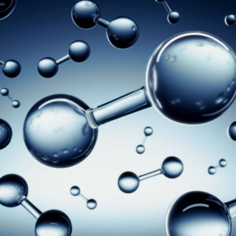 A picture of hydrogen molecules.