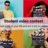 Images of four students. In the middle text Student video contest, share a day in your life and win a trip to Lisbon!