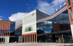 Outside of the Aalto University Väre building, home of the School of Arts, Design and Architecture