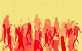 Illustration of a group of people. Photographer: Jaakko Kahilaniemi.