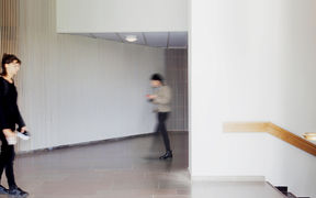 Passing by at Otakaari 1. Photo: Nita Vera.