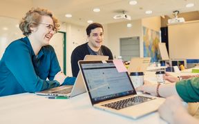 Aalto University / students doing teamwork / photo by Unto Rautio