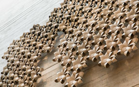 Dipoli artwork on the wall by Inni Pärnänen / photo Aalto Unviersity, Mikko Raskinen