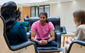 Abhiteg Jammu working with other students