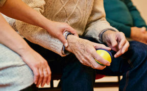 Elderly people's hands