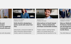 Esimerkki automaattisesta uutisnostosta. Liftup näyttää neljä eri uutissivua. 