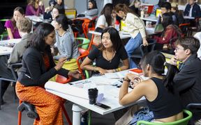 Nordic Product Design students in class during a lecture at Aalto University Summer School.