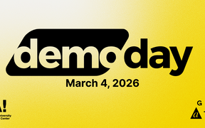 Promotional image for Aalto Startup Center and A Grid's Demo Day, taking place in March 4
