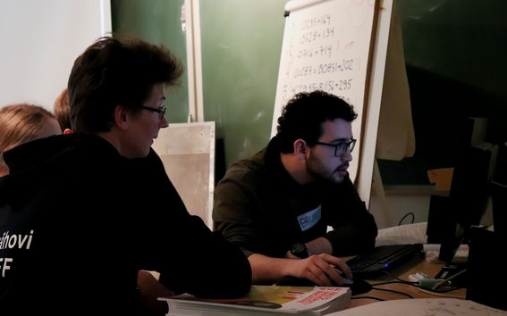 Aalto University / Students making observations about remote quasars / photo: Linda Koskinen