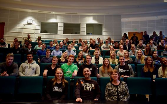 Arman Alizad visited Mikkeli campus in November 2017, students and faculty & staff with Arman in the picture