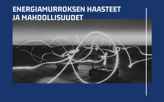 Energiamuutoksen haasteet ja mahdollisuudet. 1.12.2020 järjestettävän webinaarin banneri.