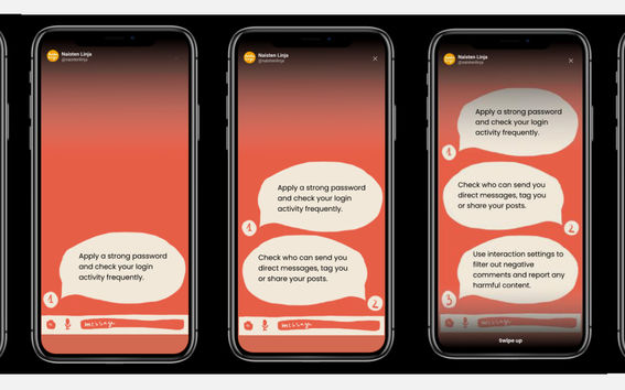 Instagramin tarinakampanjan prototyyppi. Suunnittelu: Reti Kilvet, Silvia Puukko, Tomi Monahan ja Mika Järvi 