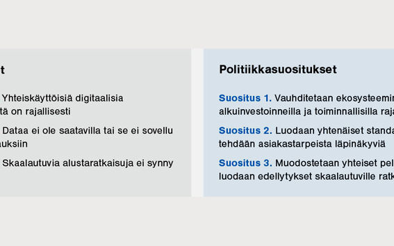 Haasteet ja politiikkasuositukset alustatalouden edistämiseksi liikennealalla