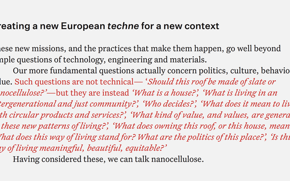 A New Bauhaus for a Green Deal by Christian Bason, Rowan Conway, Dan Hill and Mariana Mazzucato, Page 9.