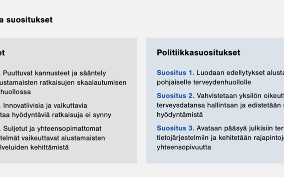 Politiikkasuositus Kuinka alustataloutta voidaan vauhdittaa terveysalalla - haasteet ja suositukset