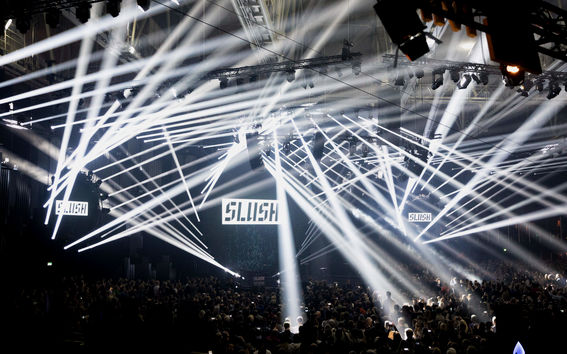 Light show at Slush