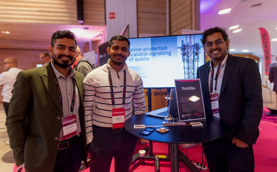 The team behind ProSQu at NORDEEP 2025 with their product