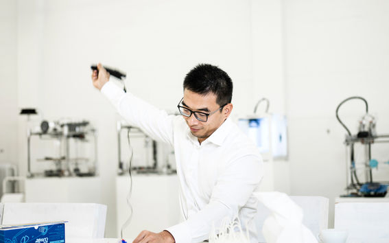 Aalto University, Otaniemi stories: Meng Wang, Technic Design, ADD Lab / Photographer: Sinikoski