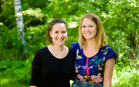 Aalto-yliopisto, Otaniemi stories: Johanna Vierros, Creative Sustainability -maisteriohjelman opiskelija Annika Järvelin, muotoilun alumni / Kuvaaja: Sinikoski