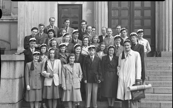 Arkkitehtuurin opiskelijoita. Kuva: Aalto-yliopiston arkisto.