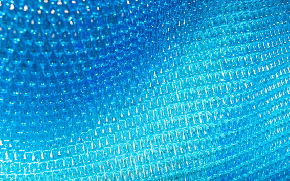 Renata Jakowleff «Blue» 2017, 190 x 160 x 40 cm, glass and steel, assembled Photo: Mikko Raskinen