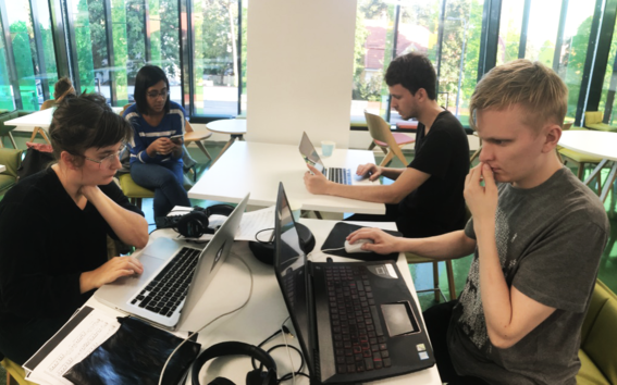 Student's working on New Children's Hospital soundscape