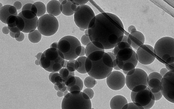 A microscopic photo of lignin formation.