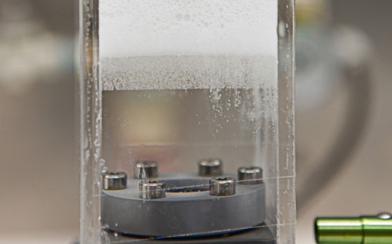 A photo of a bubble foam formation taken by Anni Hanén.