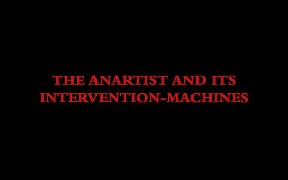 The anartist and its intervention-machines cover