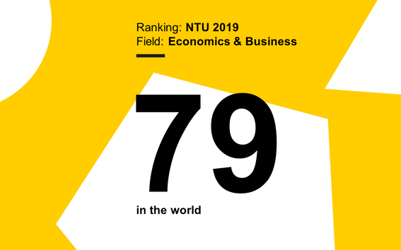 Infografiikkakuva talouden sijoituksesta NTU-rankingissa.