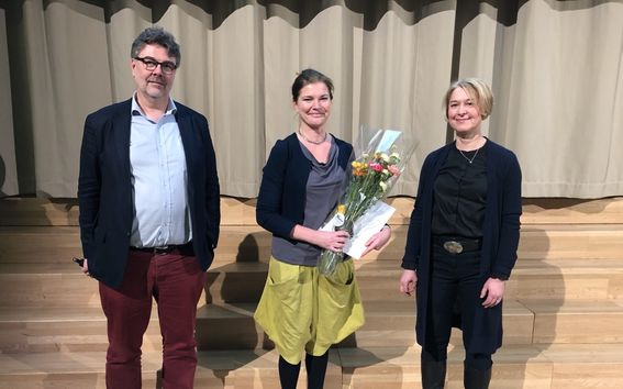 Annual Review: Dean Tuomas Auvinen, professor Jenni Reuter, HR Coordinator Hanna Nurmela. Photo: Enni Grundström
