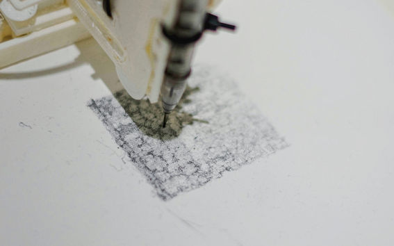 A drawing machine, close up