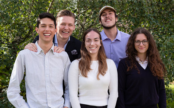 Five exchange students in Mikkeli, Fall 2019