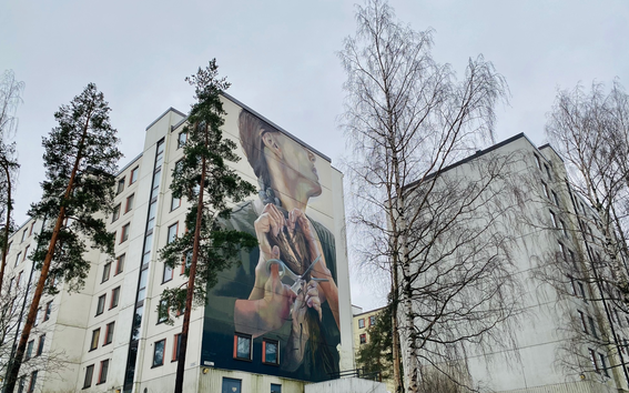 Muraali Matinkylässä.