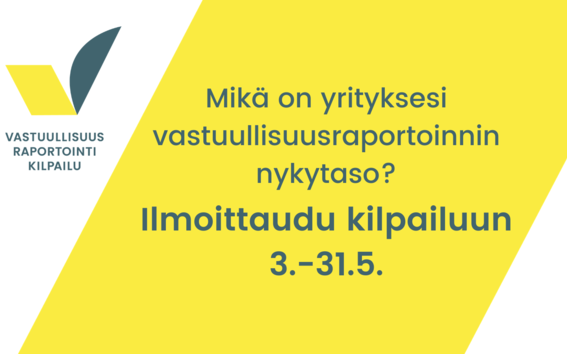 Vastuullisuusraportointikilpailun banneri