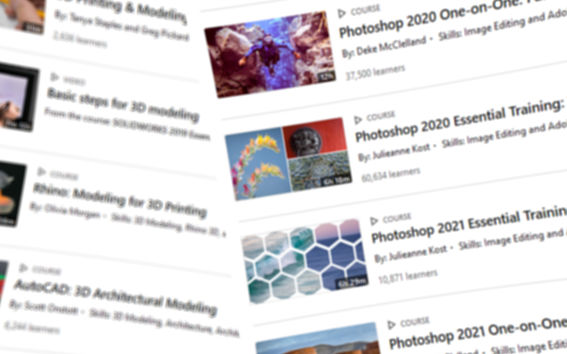 Courses from Linkedin Learning randomly.