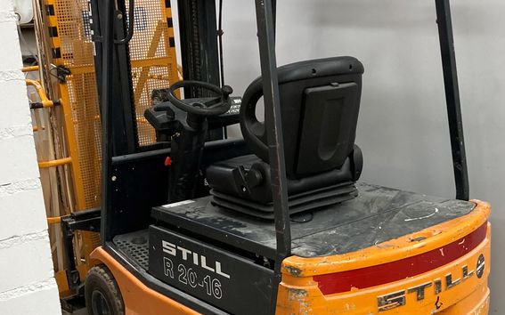 Arts forklift in storage area