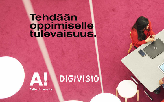 Higher education institutes Digivisio main image showing people working with laptops