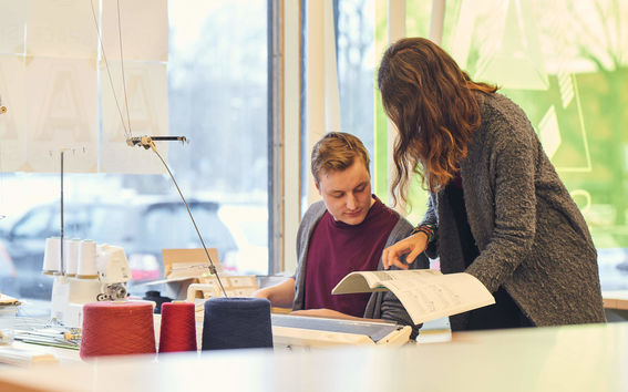 Students studying with books