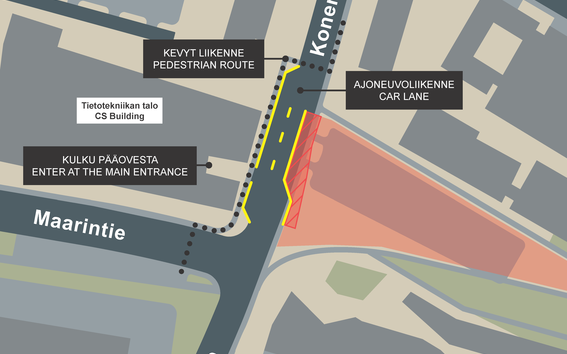 Konemiehentie poikkeusreitti