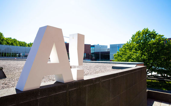 Aalto logo on roof. Photo: Mikko Raskinen