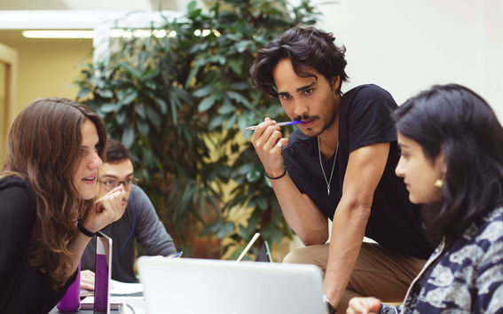 Students working together on a project