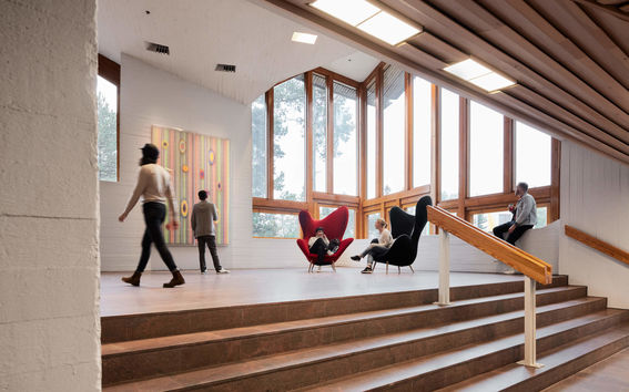 People hanging out in Dipoli