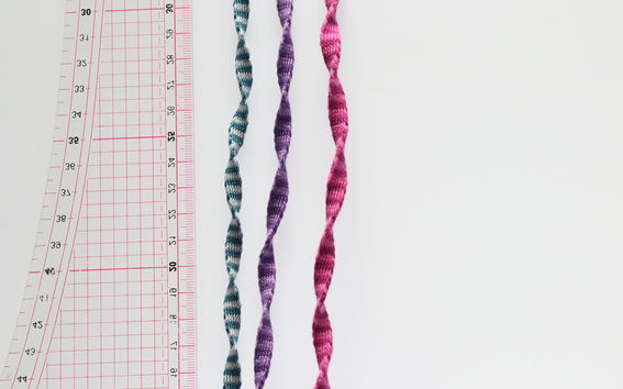 Multicolored yarns. Photo by Aalto University, Maija Vaara, Mithila Mohan