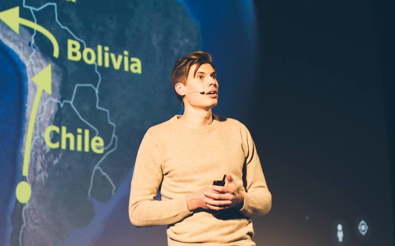 Johannes Tero giving a talk