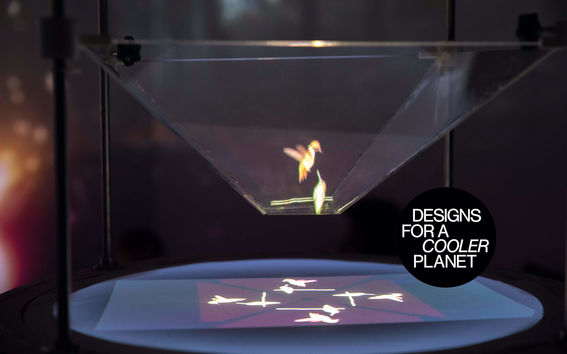 Hologram at the Aalto's Product Design Project Gala. Photo: Mikko Raskinen