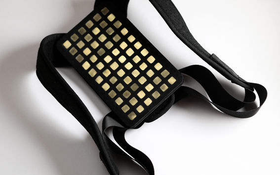 HentoTouch team is also exploring the possibility of a back-mounted device. Photo: Juliana Harkki. 